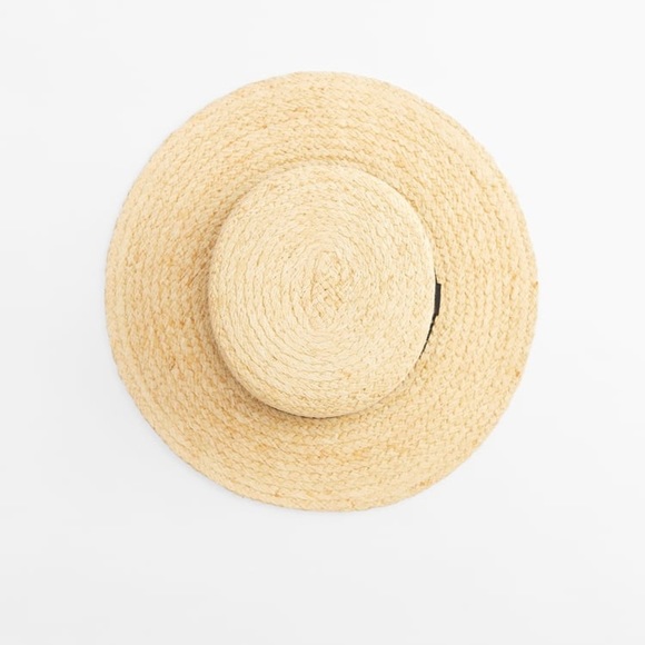 NWT. Zara Natural Raffia Hat with a Contrast Band. Size S. - Picture 4 of 10